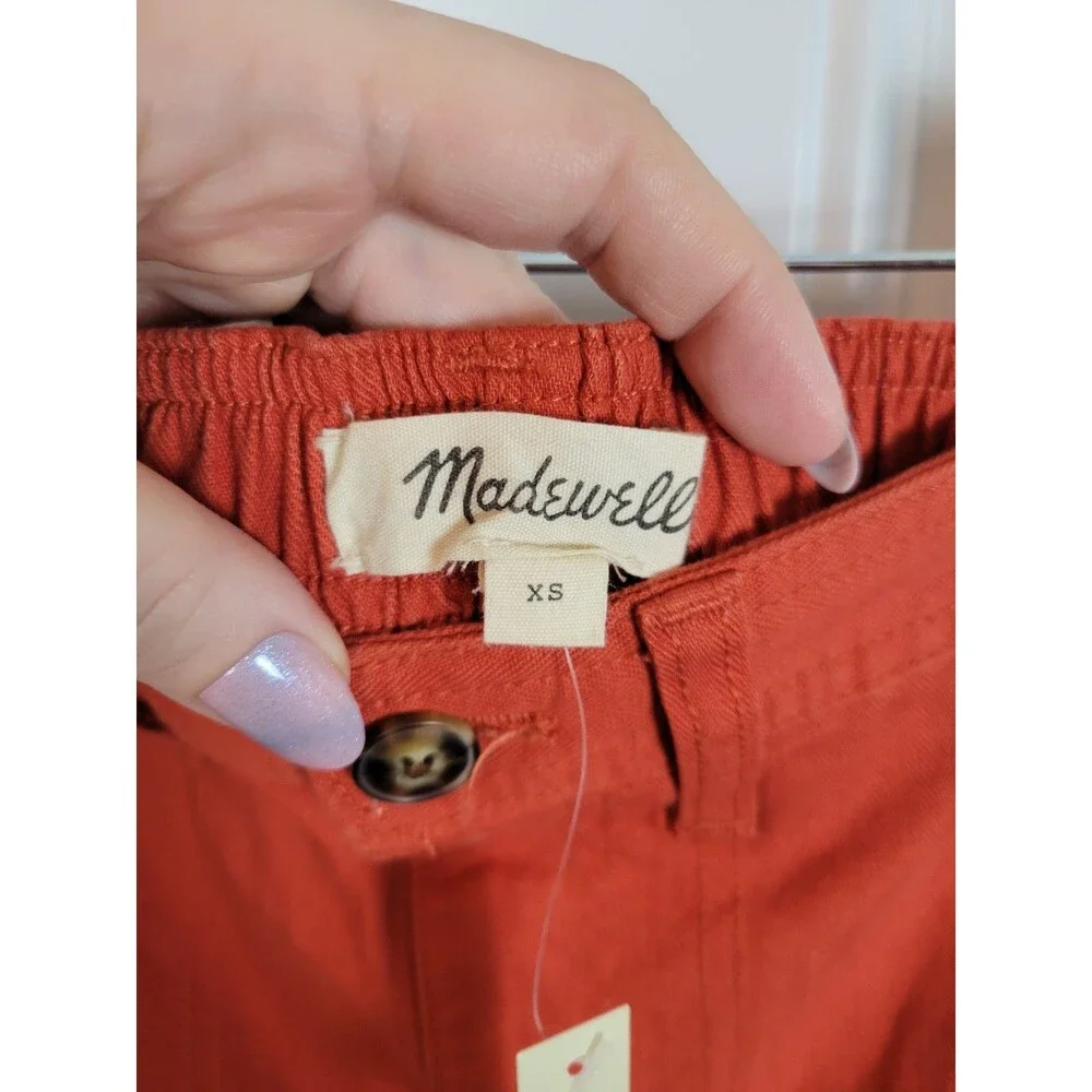 NWT Madewell Camp Shorts Size XS Chili Red